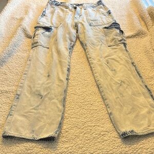 Simple Society Acid Wash Relaxed Boyfriend Jeans